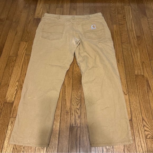 Carhartt Pants Men 38x30 Brown Relaxed Rugged Flex Workwear Canvas Utility - Picture 2 of 6